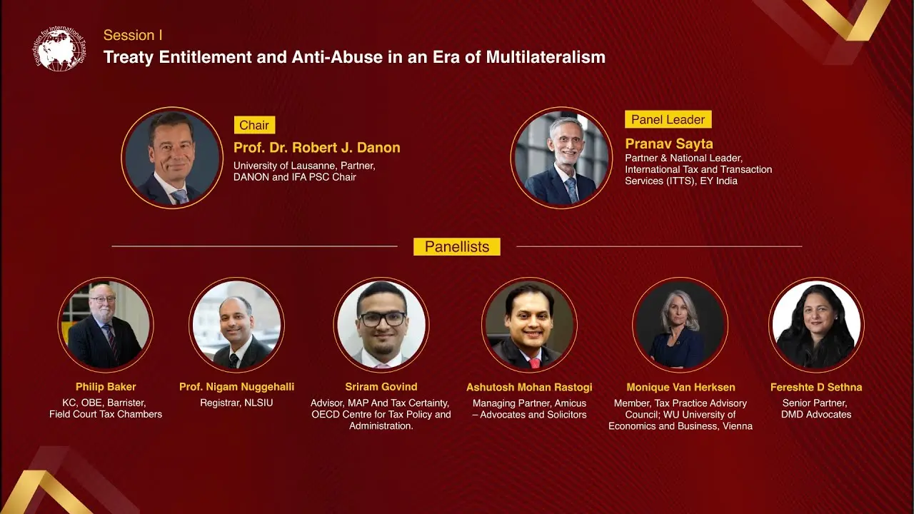 Session I - Treaty Entitlement and Anti-Abuse in an Era of Multilateralism